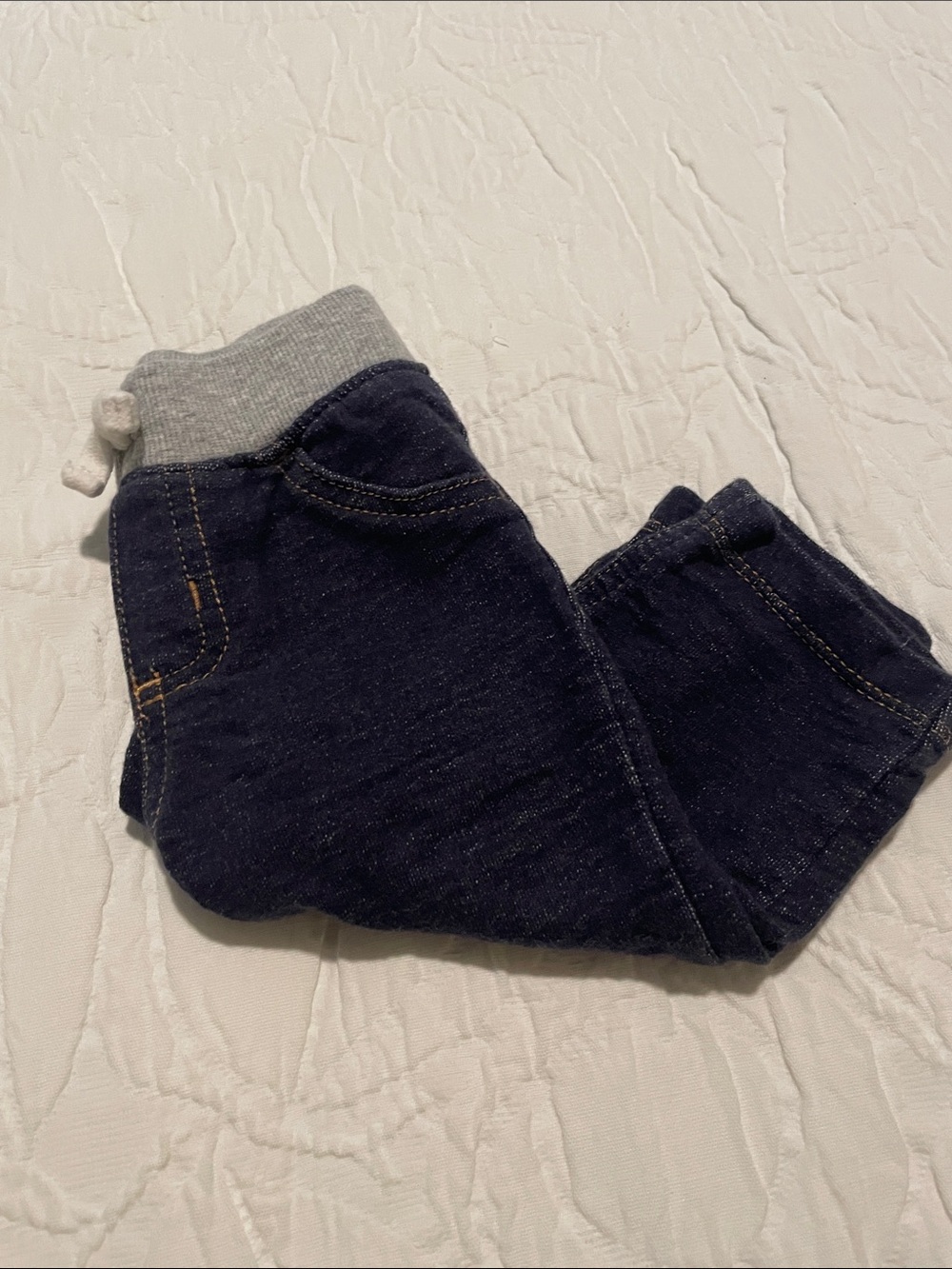 Carter's Navy Knit-Waist Denim Jogger Pants